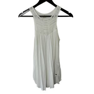O'NEILL White Boho Sleeveless Top Sheer Chest Detailing Size XS